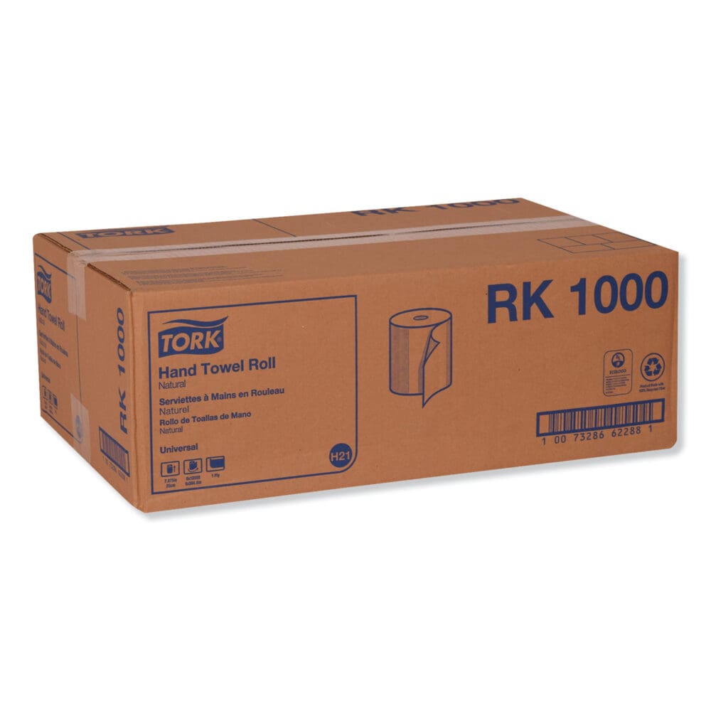 Hardwound Roll Towel, 1-Ply, 7.88" x 1,000 ft, Natural, 6 Rolls/Carton - Image 7