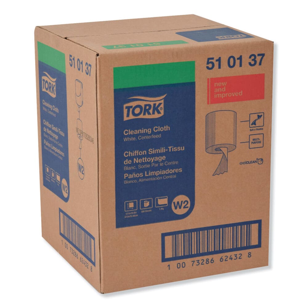 Cleaning Cloth, 12.6 x 10, White, 500 Wipes/Carton - Image 6