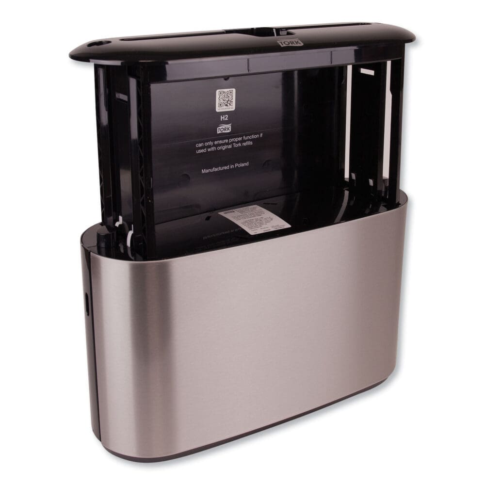 Xpress Countertop Towel Dispenser, 12.68 x 4.56 x 7.92, Stainless Steel/Black - Image 4