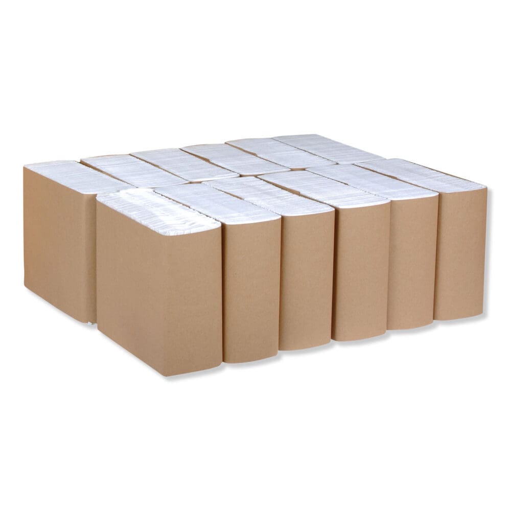 Universal Dinner Napkins, 1-Ply, 15" x 17", 1/8 Fold, White, 3000/Carton - Image 7
