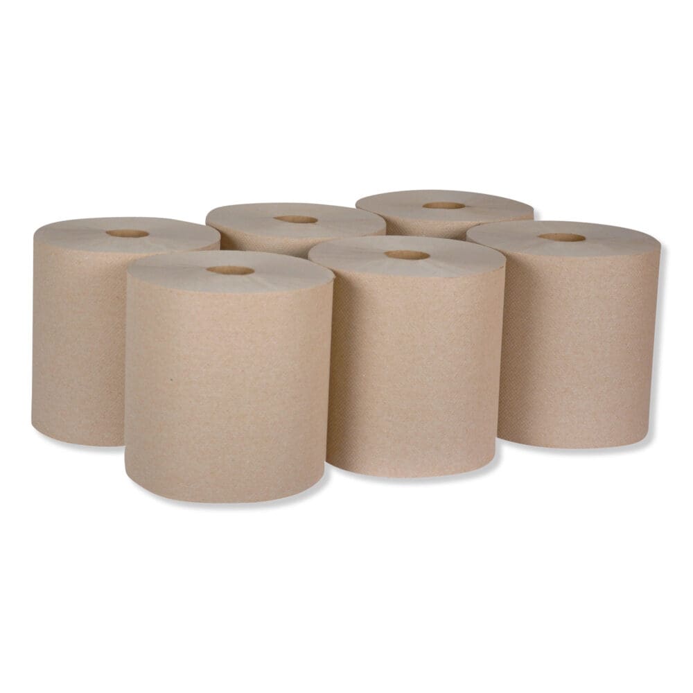 Universal Hardwound Roll Towel, 1-Ply, 7.88" x 800 ft, Natural, 6/Carton - Image 7
