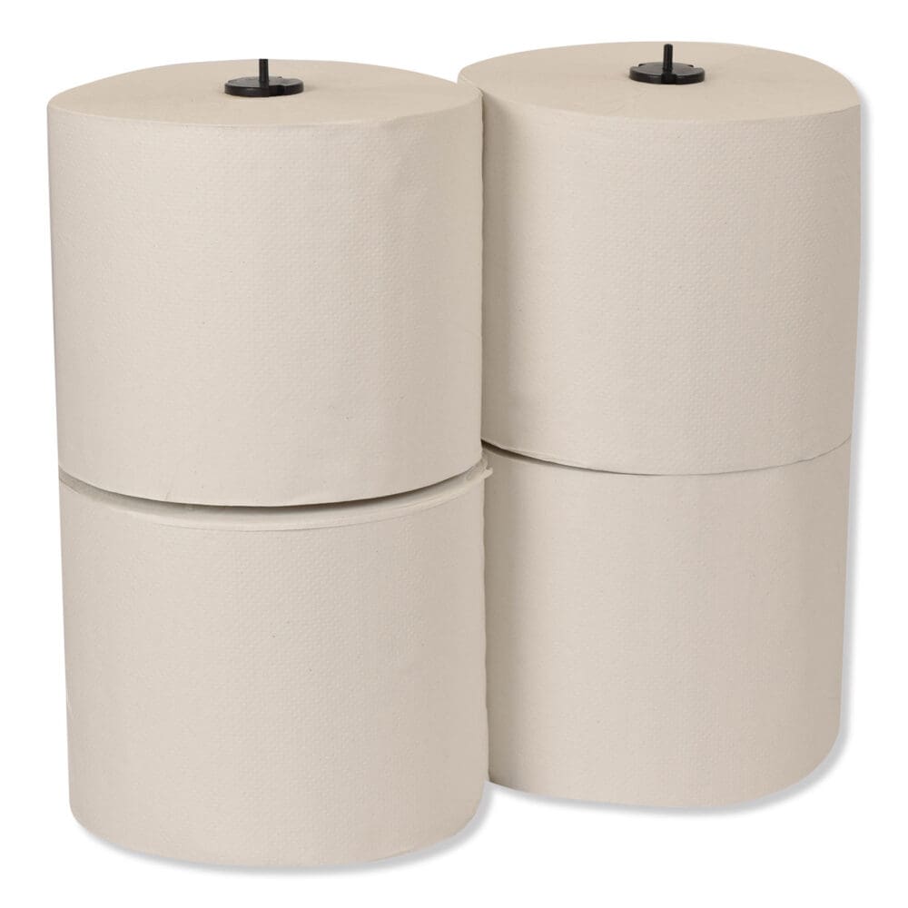 Basic Paper Wiper Roll Towel, 1-Ply, 7.68" x 1,150 ft, White, 4 Rolls/Carton - Image 6
