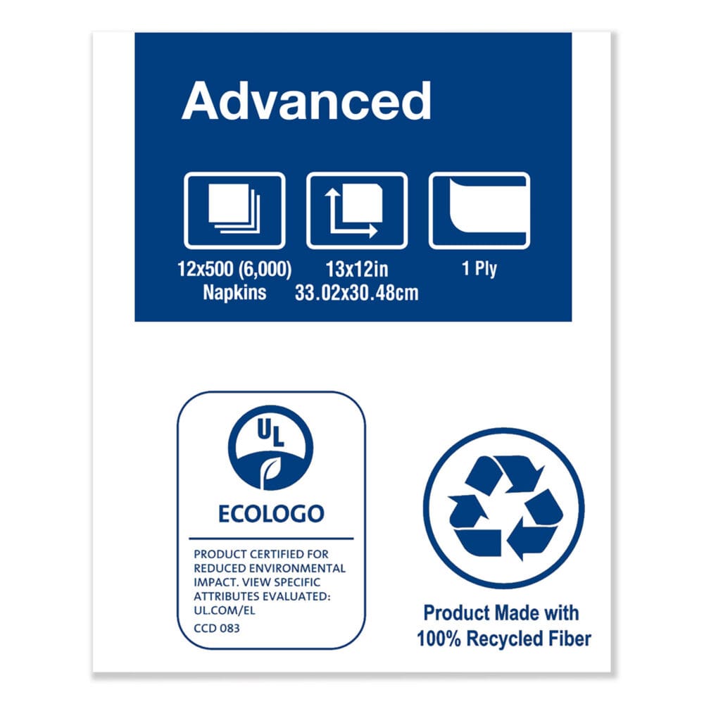Advanced Soft Minifold Dispenser Napkins, 1-Ply,13" x 12", White, 6000/CT - Image 2