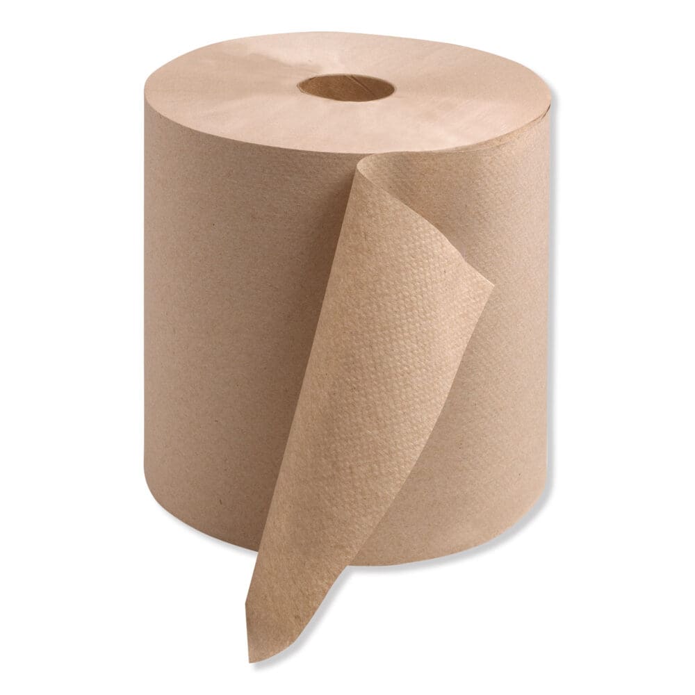 Hardwound Roll Towel, 1-Ply, 7.88" x 1,000 ft, Natural, 6 Rolls/Carton - Image 3