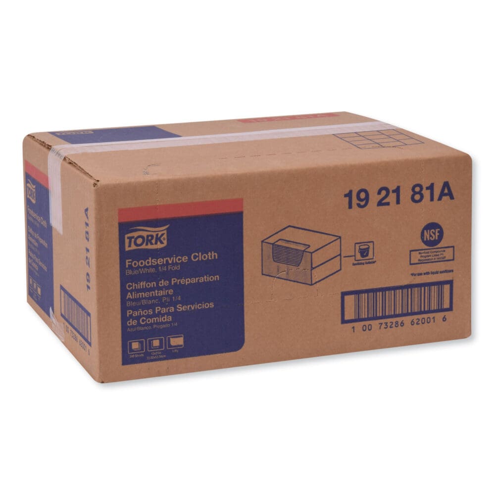 Foodservice Cloth, 13 x 21, Blue, 240/Carton - Image 2