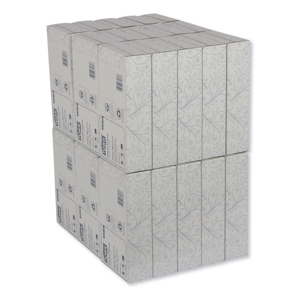 Universal Facial Tissue, 2-Ply, White, 100 Sheets/Box, 30 Boxes/Carton - Image 6
