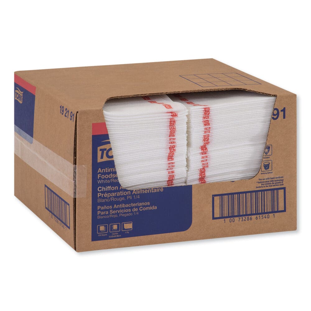 Foodservice Cloth, 13 x 24, White, 150/Carton - Image 2