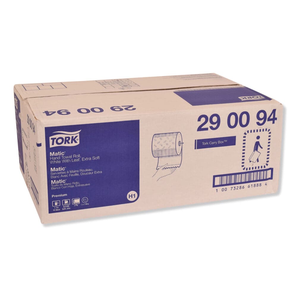 Premium Extra Soft Matic Hand Towel Roll, 2-Ply, 7.7" x 300 ft, White, 6/Carton - Image 7
