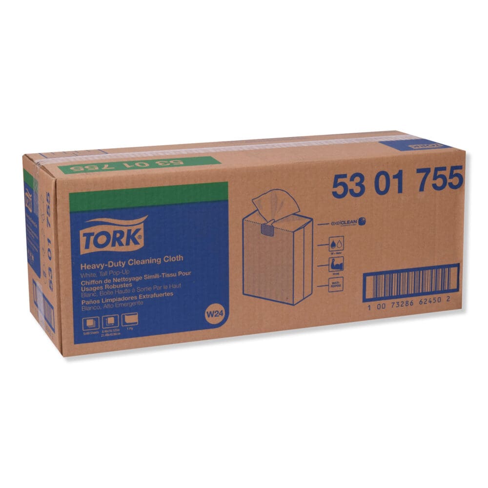 Heavy-Duty Cleaning Cloth, 8.46 x 16.13, White, 80/Box, 5 Boxes/Carton - Image 7