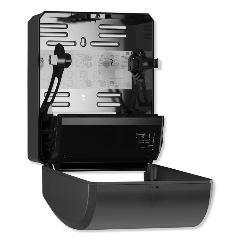 Electronic Hand Towel Roll Dispenser, 8" Roll, 12.32 x 9.32 x 15.95, Black - Image 3