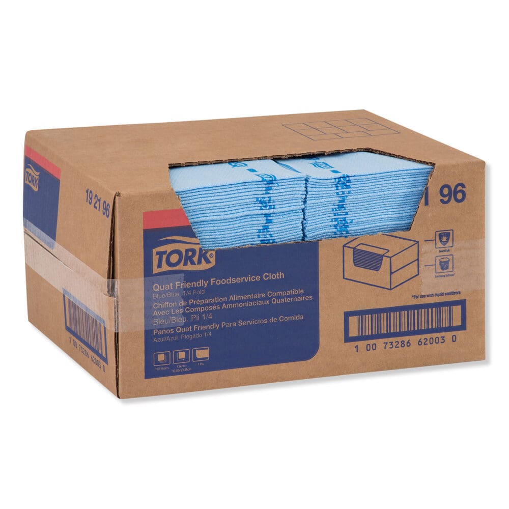 Foodservice Cloth, 13 x 21, Blue, 150/Carton - Image 2