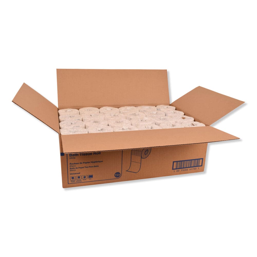 Universal Bath Tissue, Septic Safe, 2-Ply, White, 500 Sheets/Roll, 48 Rolls/Carton - Image 2