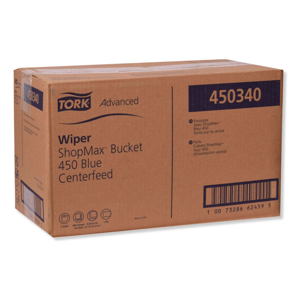 Advanced ShopMax Wiper 450, 8.5 x 10, Blue, 200/Bucket, 2 Buckets/Carton - Image 2