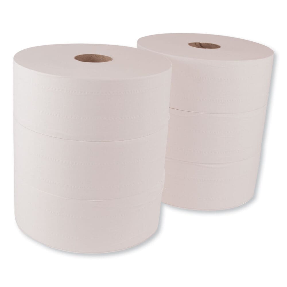 Advanced Jumbo Bath Tissue, Septic Safe, 2-Ply, White, 3.48" x 1,600 ft, 6 Rolls/Carton - Image 6