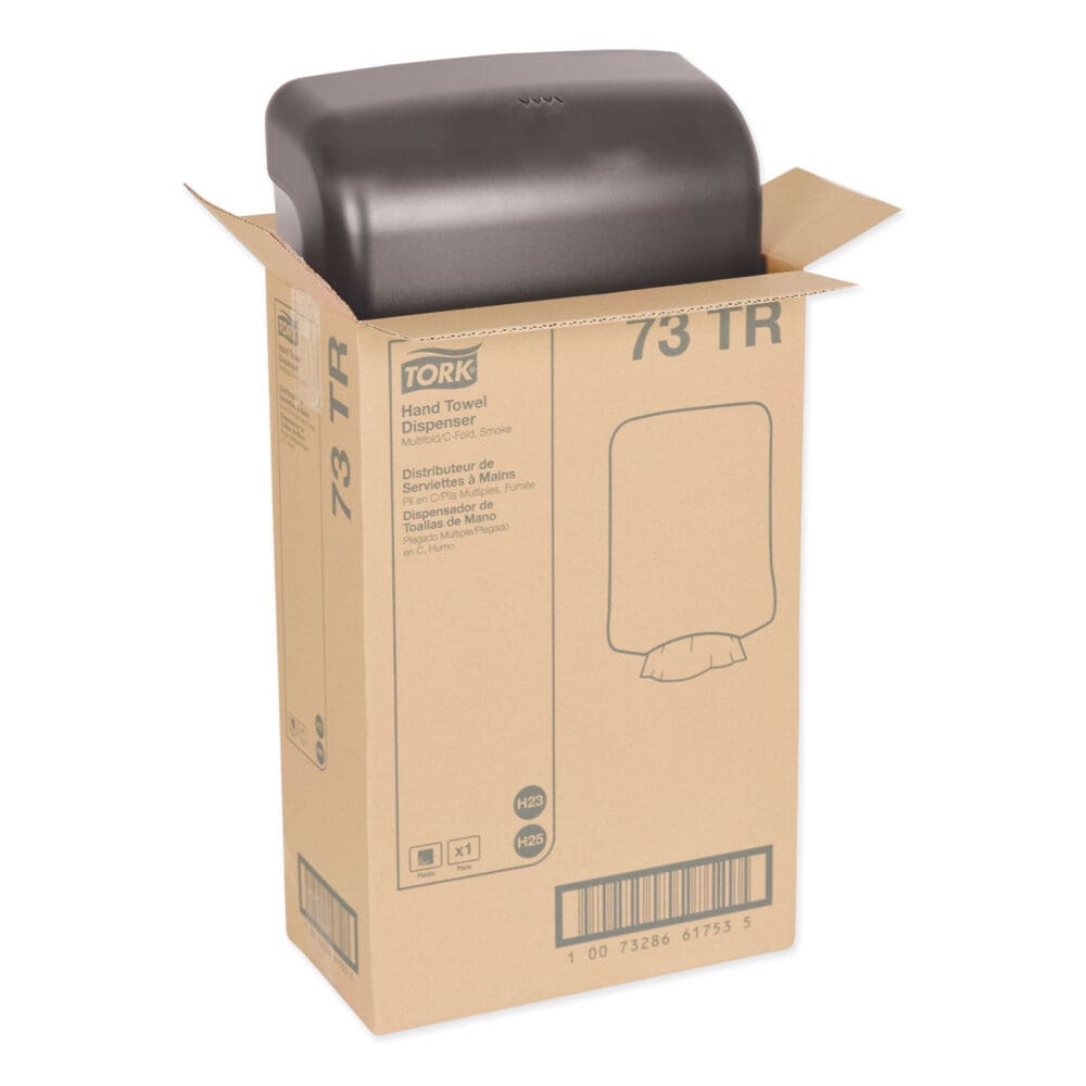 Folded Towel Dispenser, 11.75 x 6.25 x 18, Smoke - Image 2
