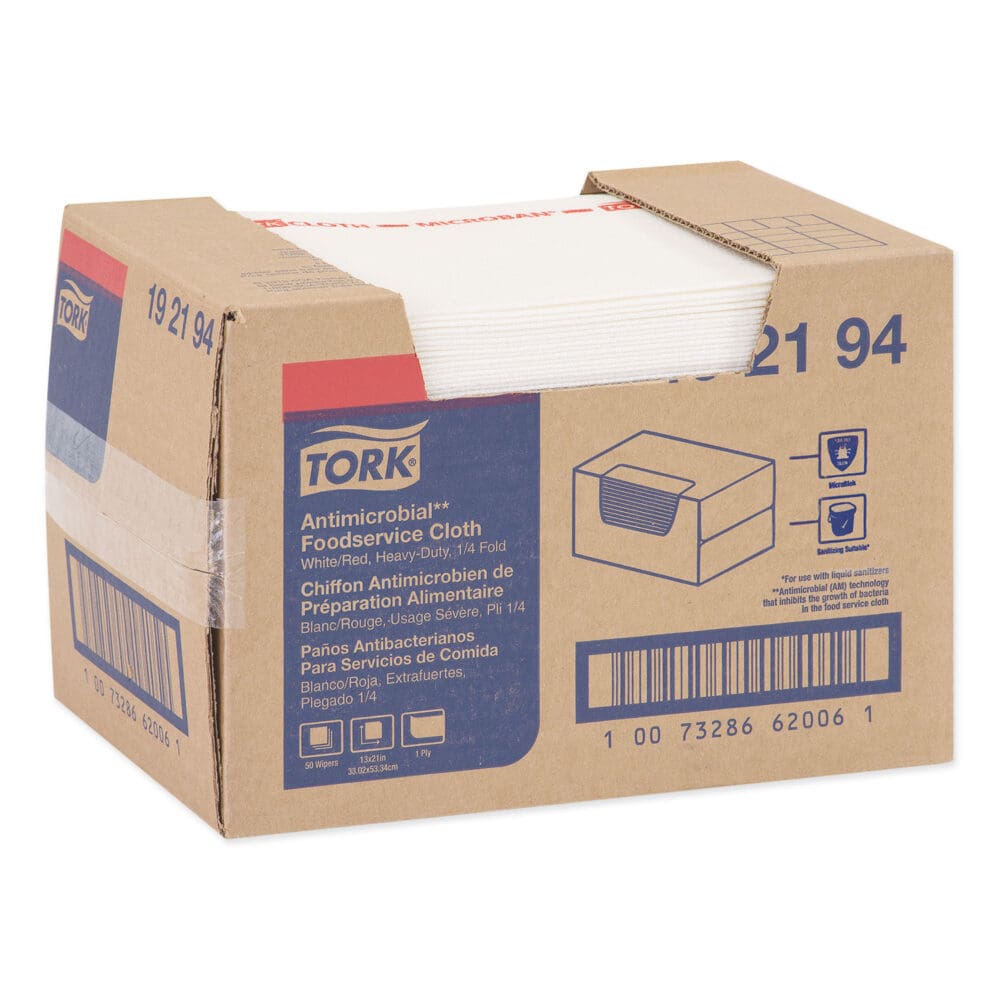 Foodservice Cloth, 13 x 21, White, 50/Carton - Image 2