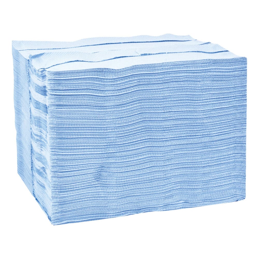 Industrial Paper Wiper, 4-Ply, 12.8 x 16.5, Unscented, Blue, 180/Carton - Image 6