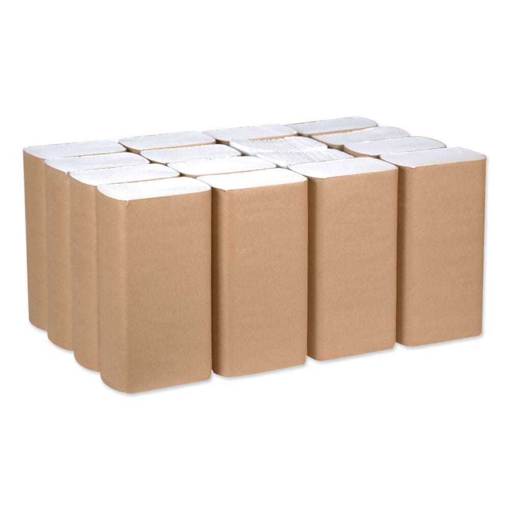 Universal Multifold Hand Towel, 1-Ply, 9.13 x 9.5, White, 250/Pack,16 Packs/Carton - Image 8
