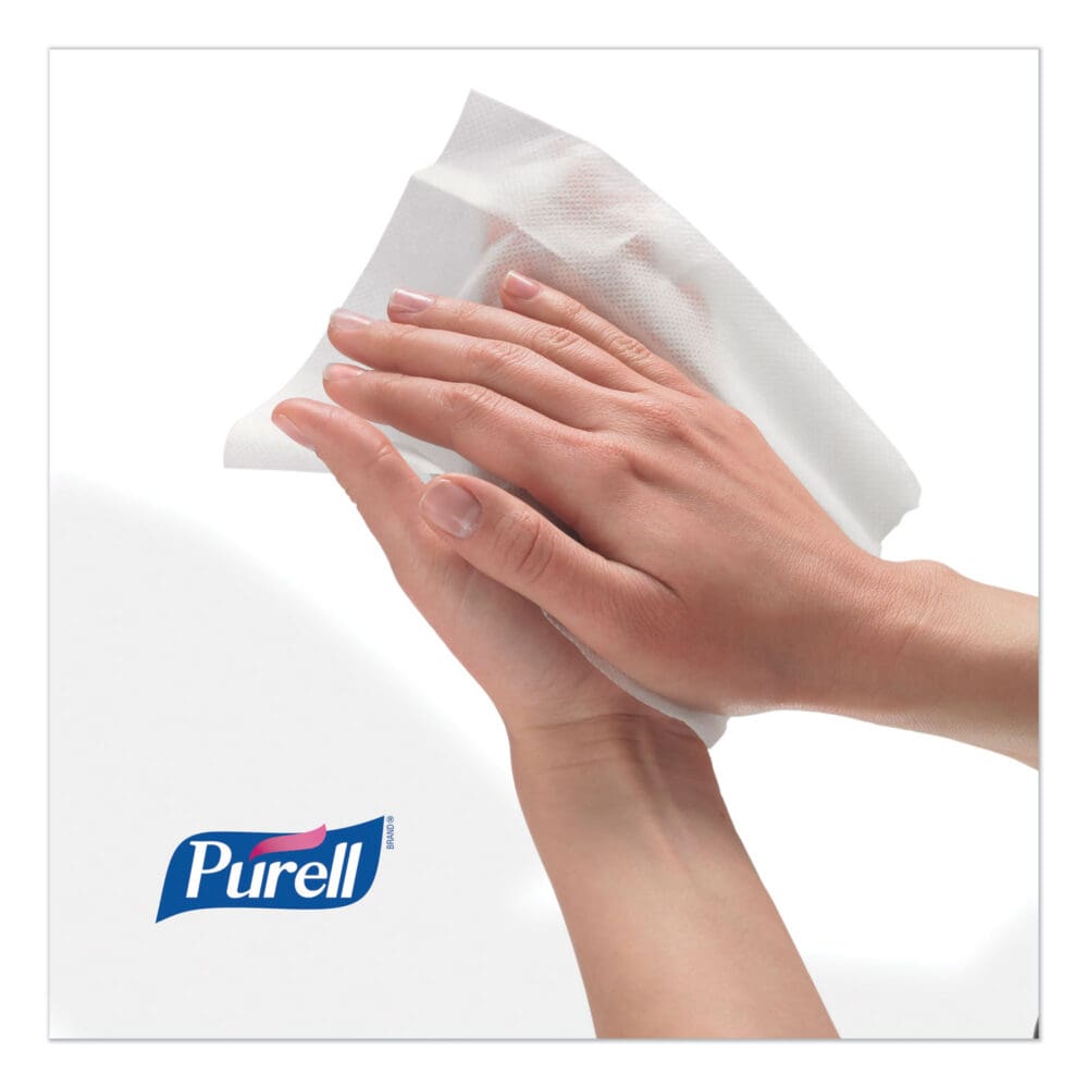 Hand Sanitizing Wipes, 6 x 8, Fresh Citrus Scent, White, 1,200/Refill Pouch, 2 Refills/Carton - Image 2