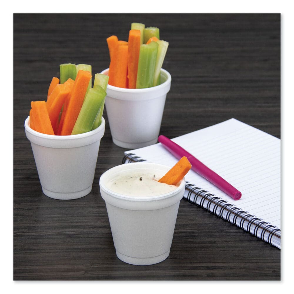 Foam Drink Cups, 4 oz, 50/Bag, 20 Bags/Carton - Image 3