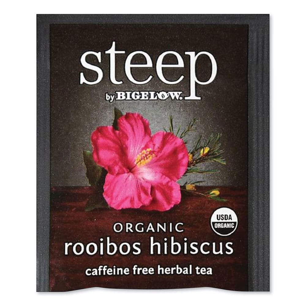 Steep Tea, Rooibos Hibiscus Herbal Tea, 0.08 oz Tea Bag, 20/Box - Image 4