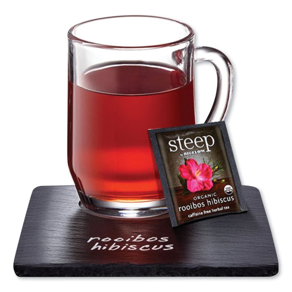 Steep Tea, Rooibos Hibiscus Herbal Tea, 0.08 oz Tea Bag, 20/Box - Image 7