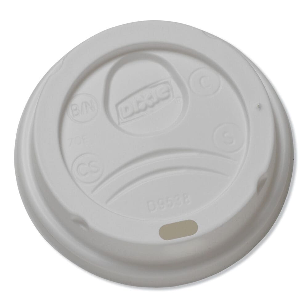 Dome Hot Drink Lids, Fits 8 oz Cups, White, 100/Sleeve, 10 Sleeves/Carton - Image 5