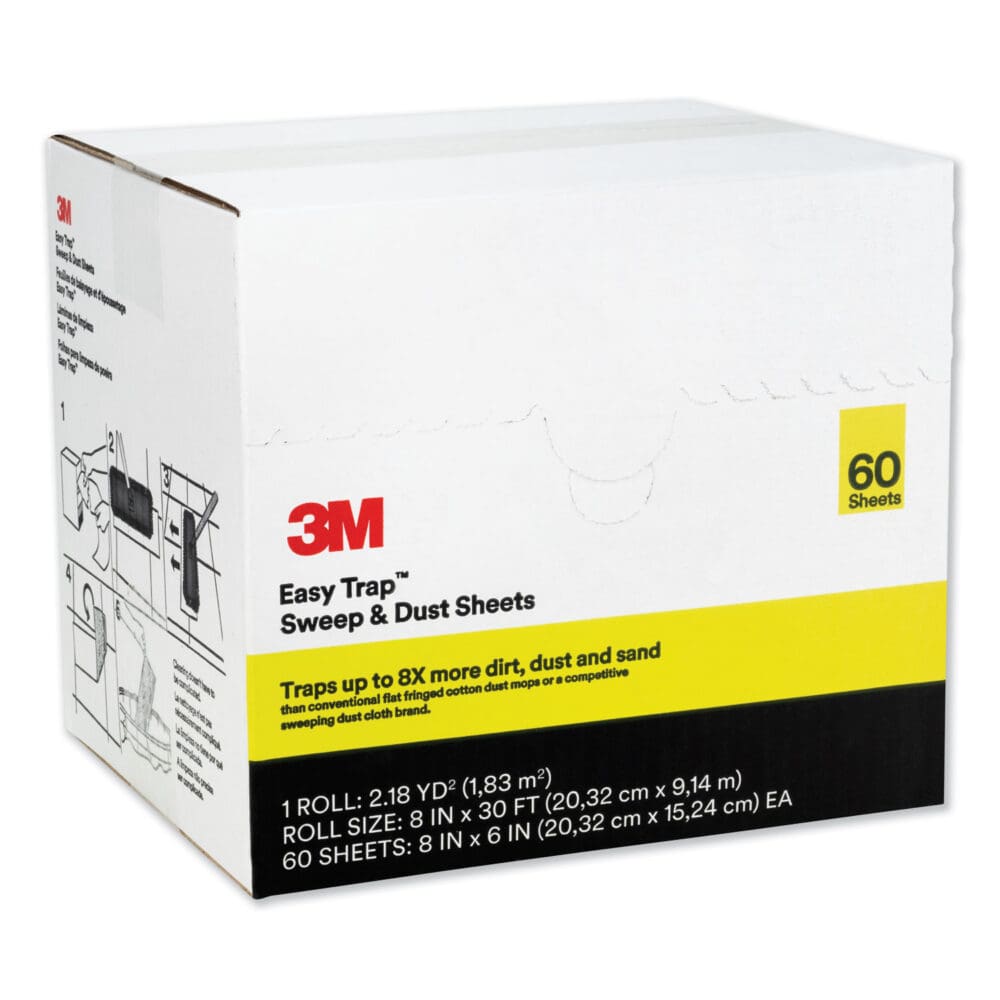 Easy Trap Duster, 8" x 30 ft, White, 60 Sheet Roll - Image 5