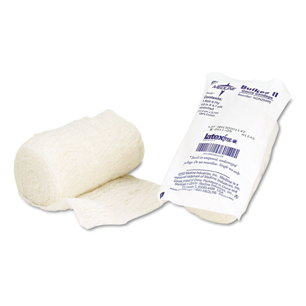 Bulkee II Gauze Bandages, Sterile, 4.5" x 4.1 yd, 100 Rolls/Carton - Image 2