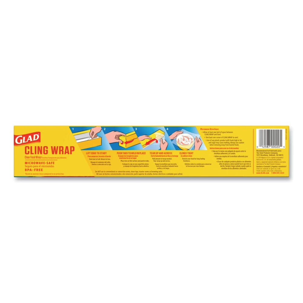 ClingWrap Plastic Wrap, 200 Square Foot Roll, Clear, 12 Rolls/Carton - Image 7