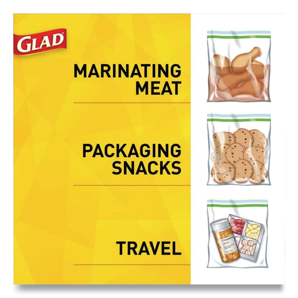 Sandwich Zipper Bags, 6.63" x 8", Clear, 600/Carton - Image 2