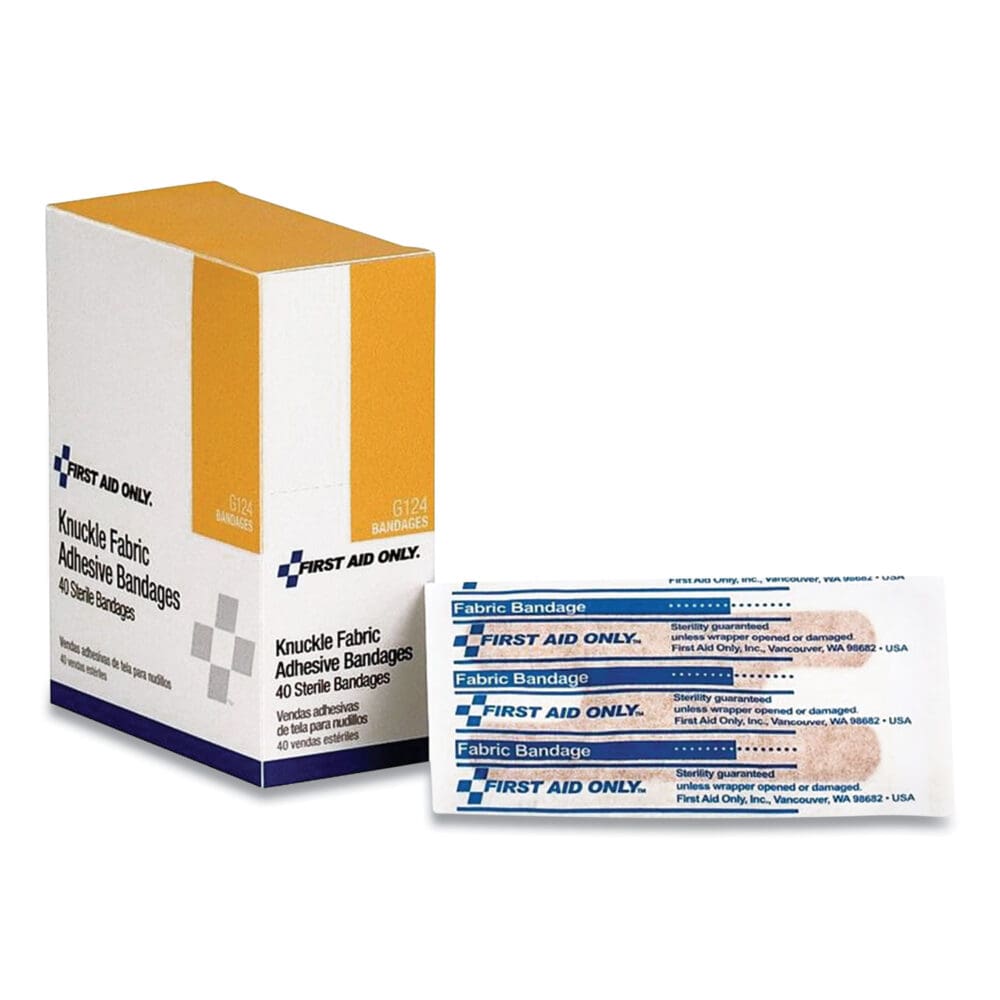 Fabric Bandages, Four-Wing Knuckle, 2.5 x 3.25, 40/Box - Image 2