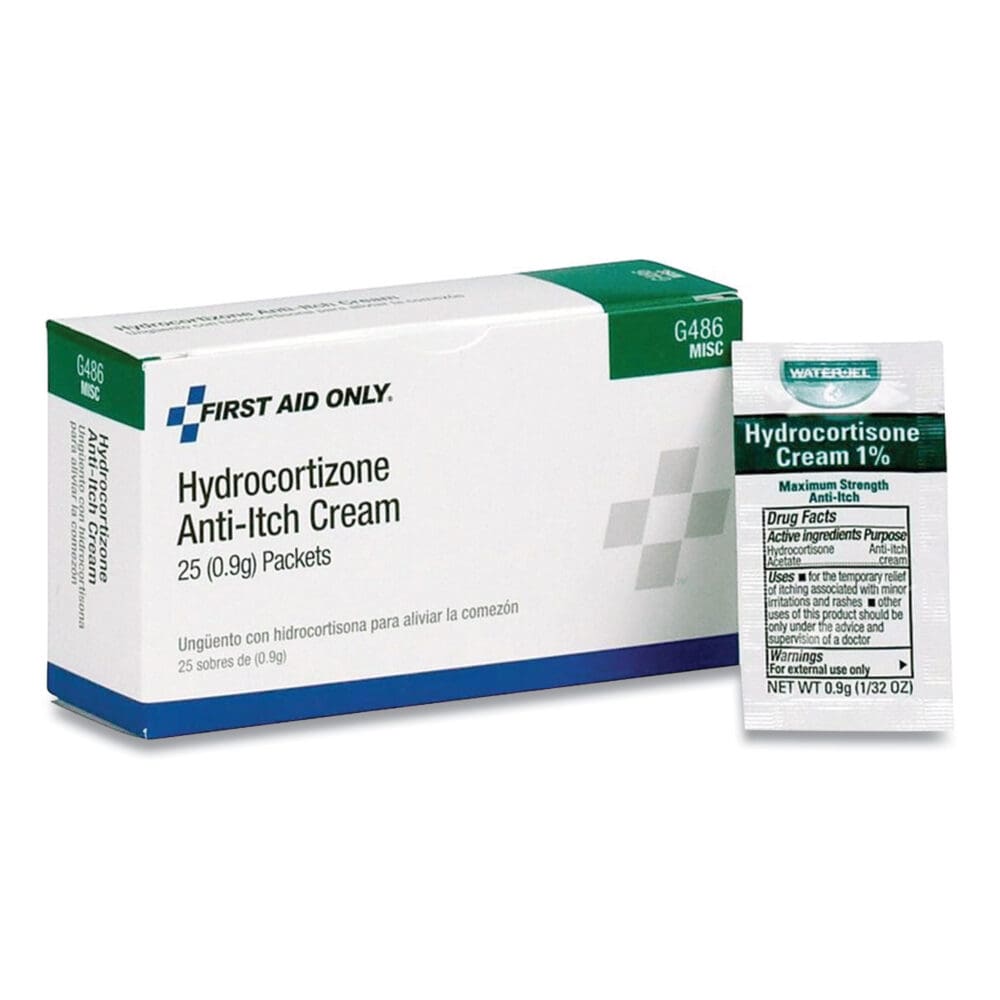 Hydrocortisone Anti-Itch Cream, 0.03 oz Packet, 25/Box - Image 2