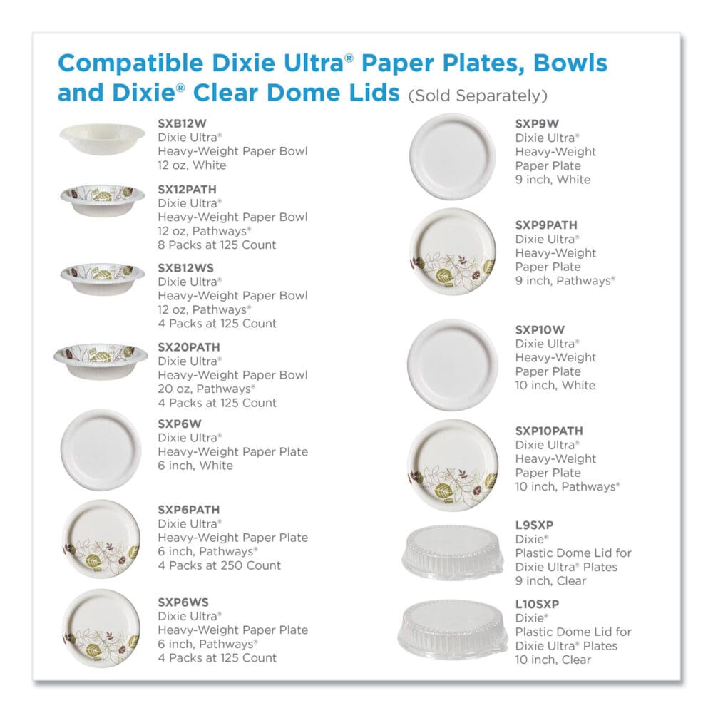 Pathways Soak Proof Shield Heavyweight Paper Plates, WiseSize, 8.5" dia, Green/Burgundy, 500/Carton - Image 6