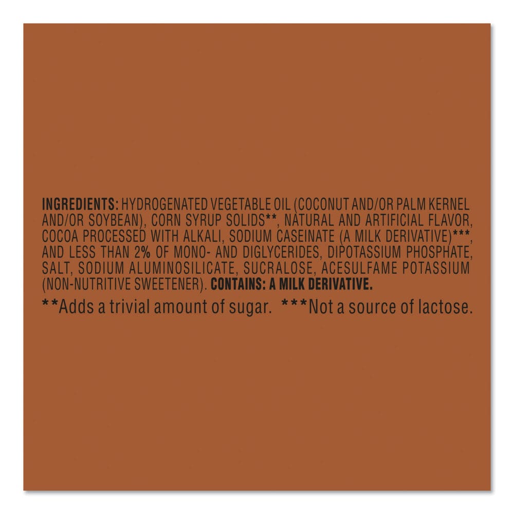 Sugar Free Chocolate Creme Powdered Creamer, 10.2 oz, 6/Carton - Image 2