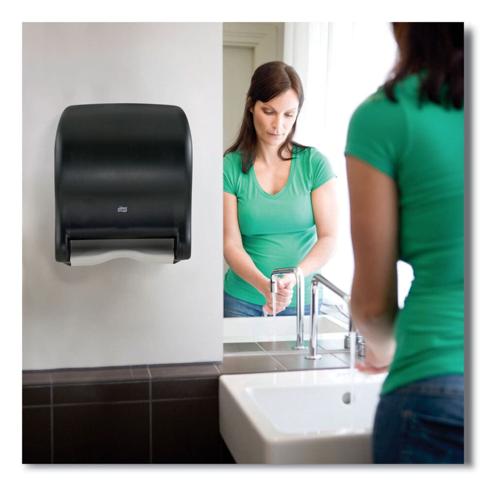Hand Towel Dispenser, Electronic, 11.78 x 9.12 x 14.39, Translucent Smoke - Image 3