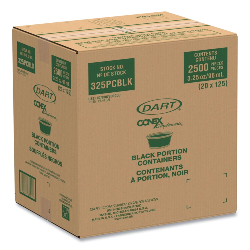 Conex Complements Portion/Medicine Cups, 3.25 oz, Black, 125/Bag, 20 Bags/Carton - Image 5