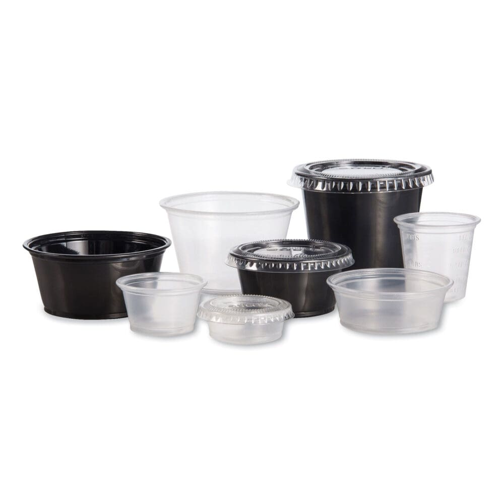 Conex Complements Portion/Medicine Cups, 3.25 oz, Black, 125/Bag, 20 Bags/Carton - Image 4