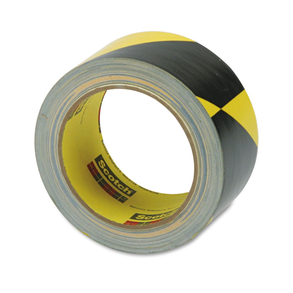 Safety Stripe Tape, 2" x 108 ft, Black/Yellow - Image 2