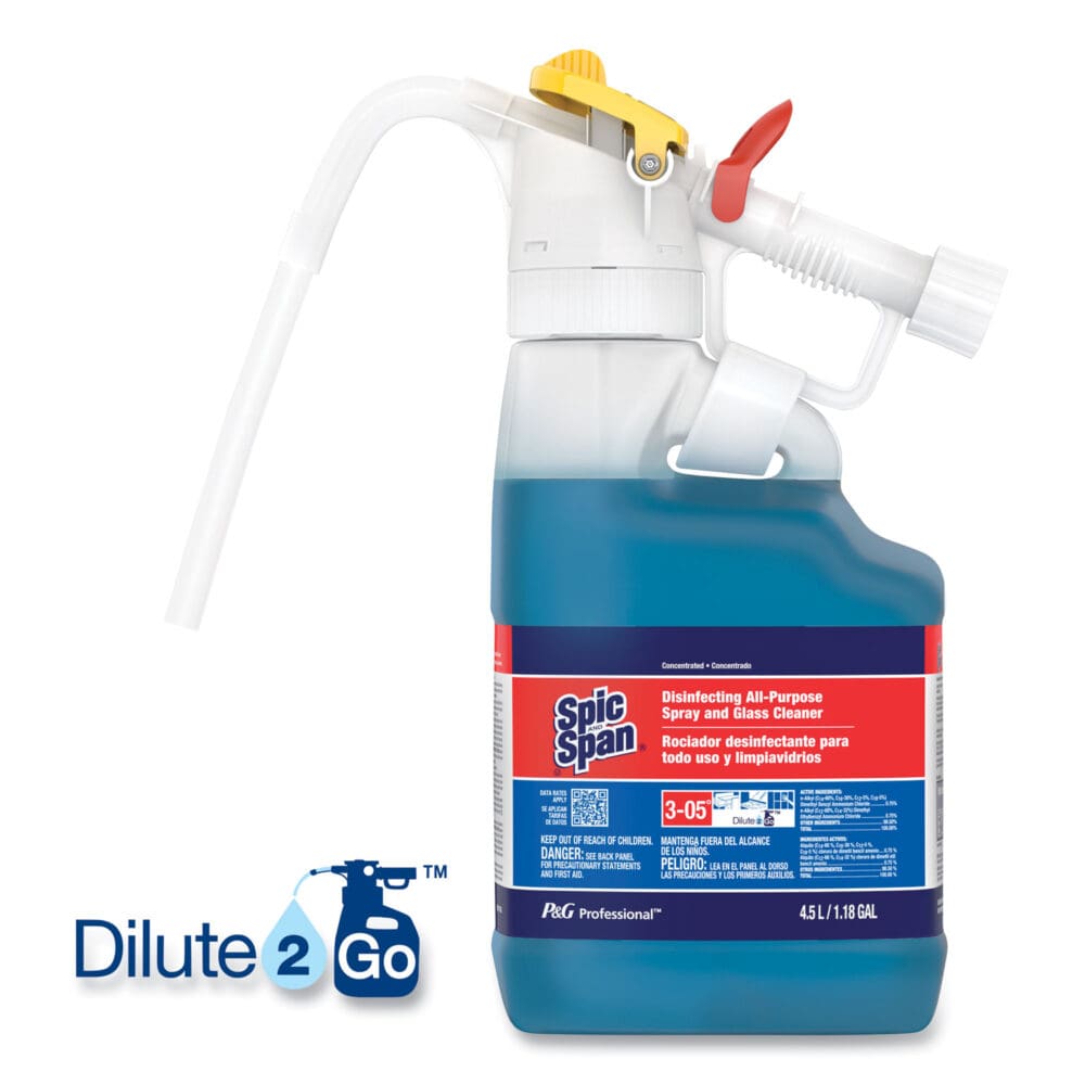 Dilute 2 Go, Spic and Span Disinfecting All-Purpose Spray and Glass Cleaner, Fresh Scent, , 4.5 L Jug, 1/Carton - Image 10