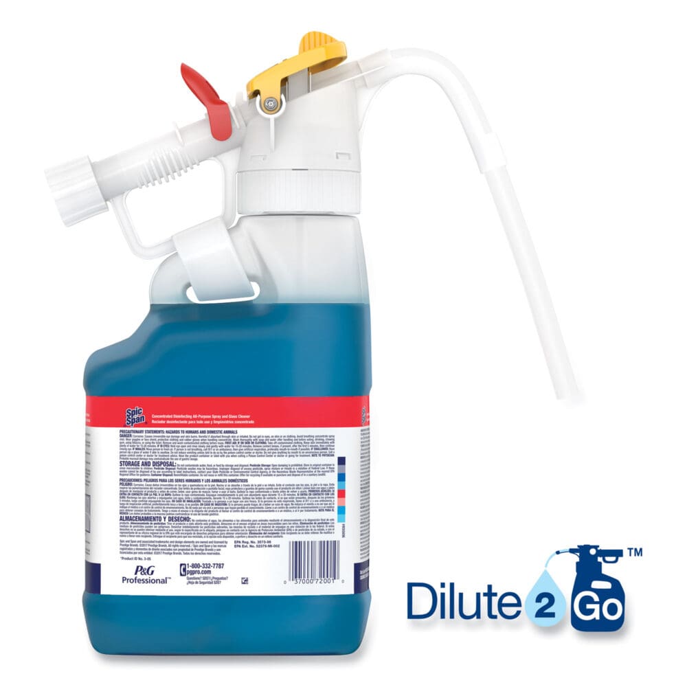 Dilute 2 Go, Spic and Span Disinfecting All-Purpose Spray and Glass Cleaner, Fresh Scent, , 4.5 L Jug, 1/Carton - Image 2