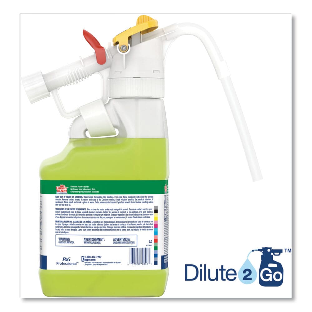 Dilute 2 Go, Mr Clean Finished Floor Cleaner, Lemon Scent, 4.5 L Jug, 1/Carton - Image 2