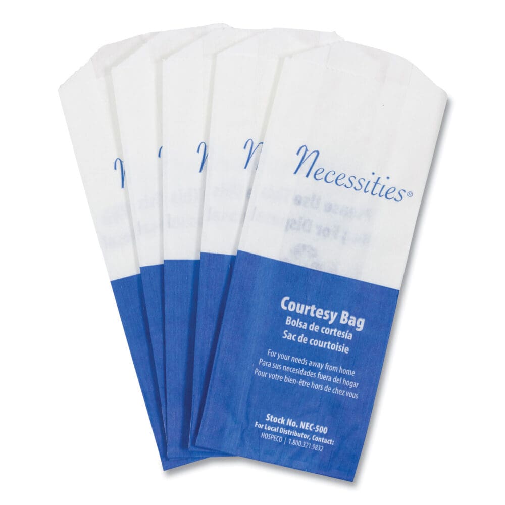 Feminine Hygiene Convenience Disposal Bag, 3" x 7.75", White, 500/Carton - Image 2