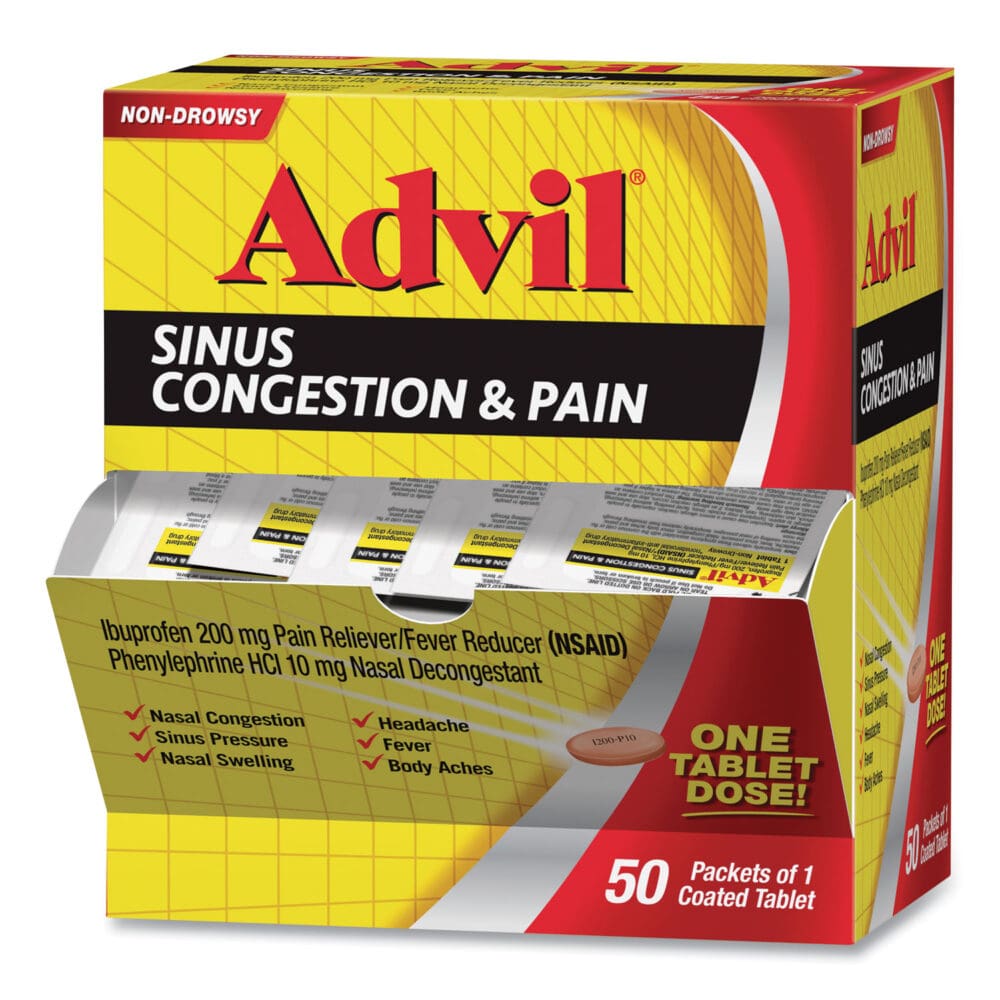 Sinus Congestion and Pain Relief, 50/Box - Image 3