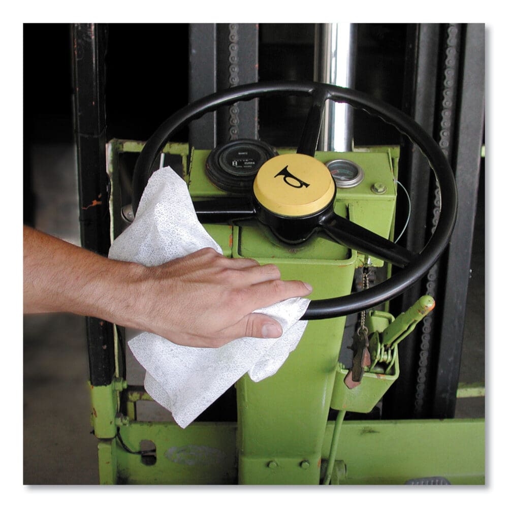 Safety Towels, 1-Ply, 10 x 11.75, White, Unscented, 75/Canister - Image 7