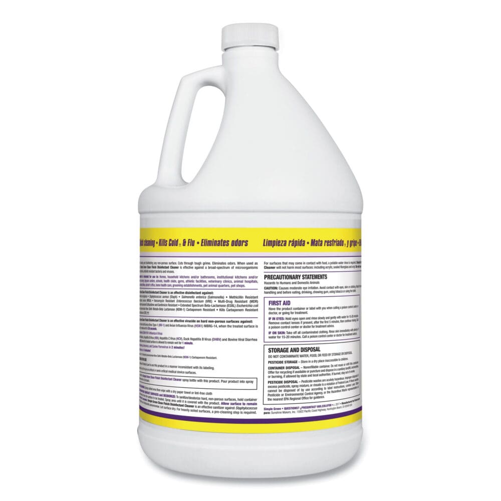 Clean Finish Disinfectant Cleaner, 1 gal Bottle, Herbal, 4/CT - Image 3