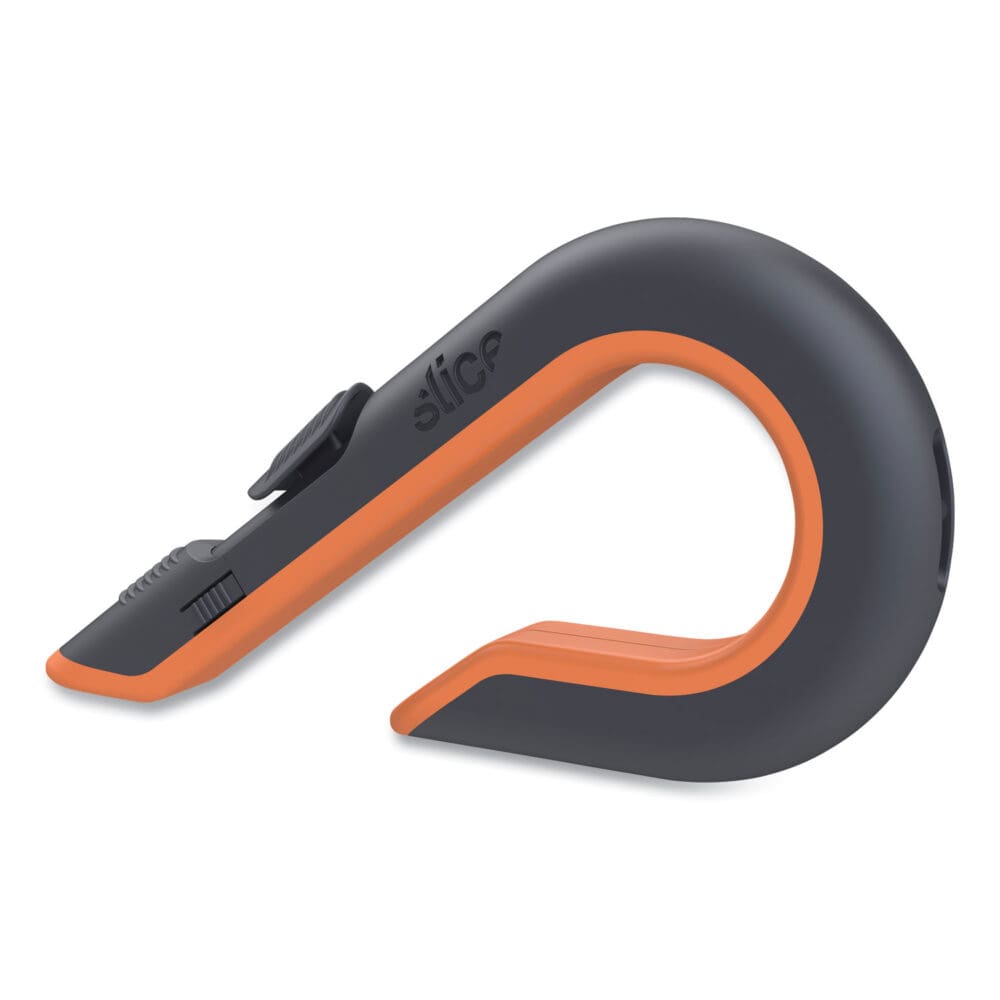 Box Cutters, Double Sided, Replaceable, 1.29" Carbon Steel Blade, 7" Nylon Handle, Gray/Orange - Image 7