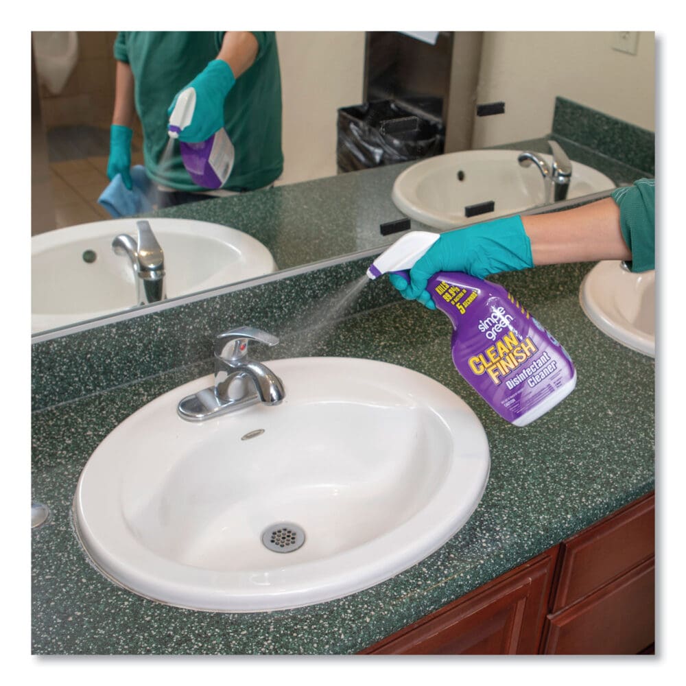Clean Finish Disinfectant Cleaner, Herbal, 32 oz Spray Bottle, 12/Carton - Image 4