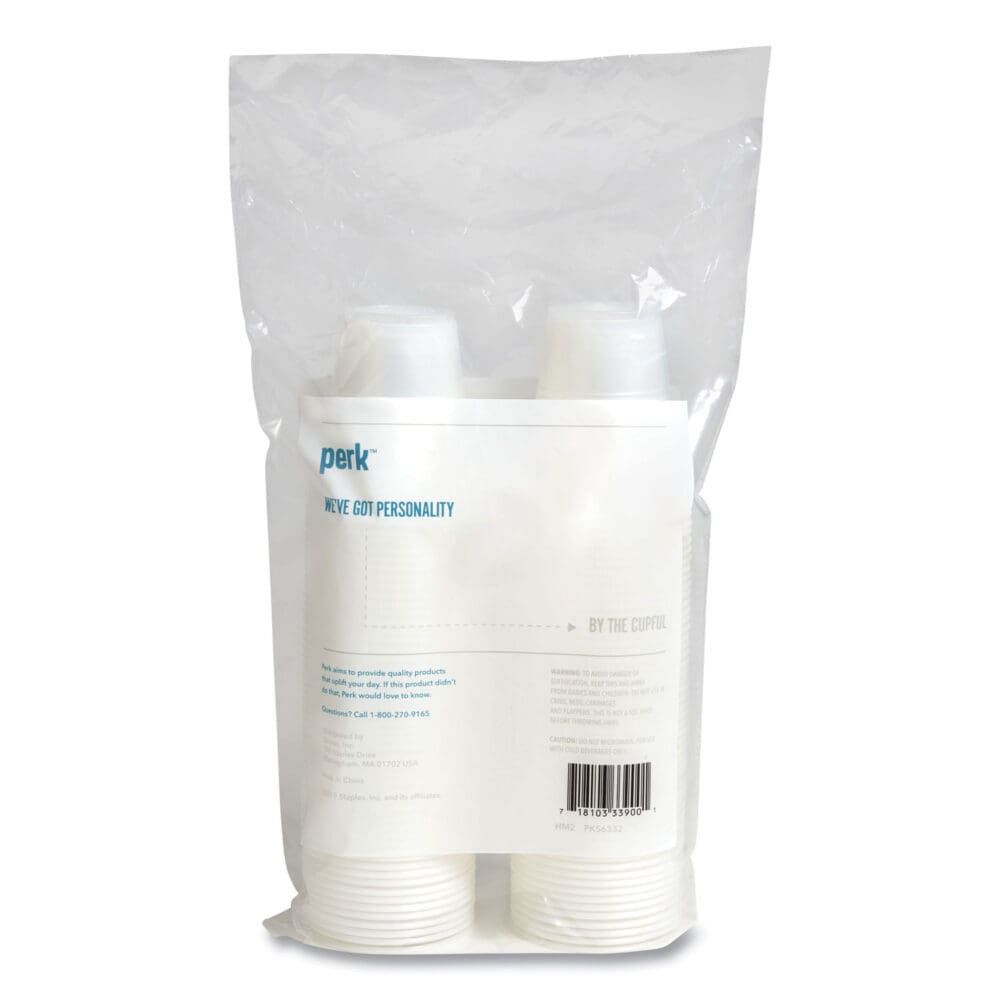 Plastic Cold Cups, 7 oz, Clear, 100/Pack - Image 2