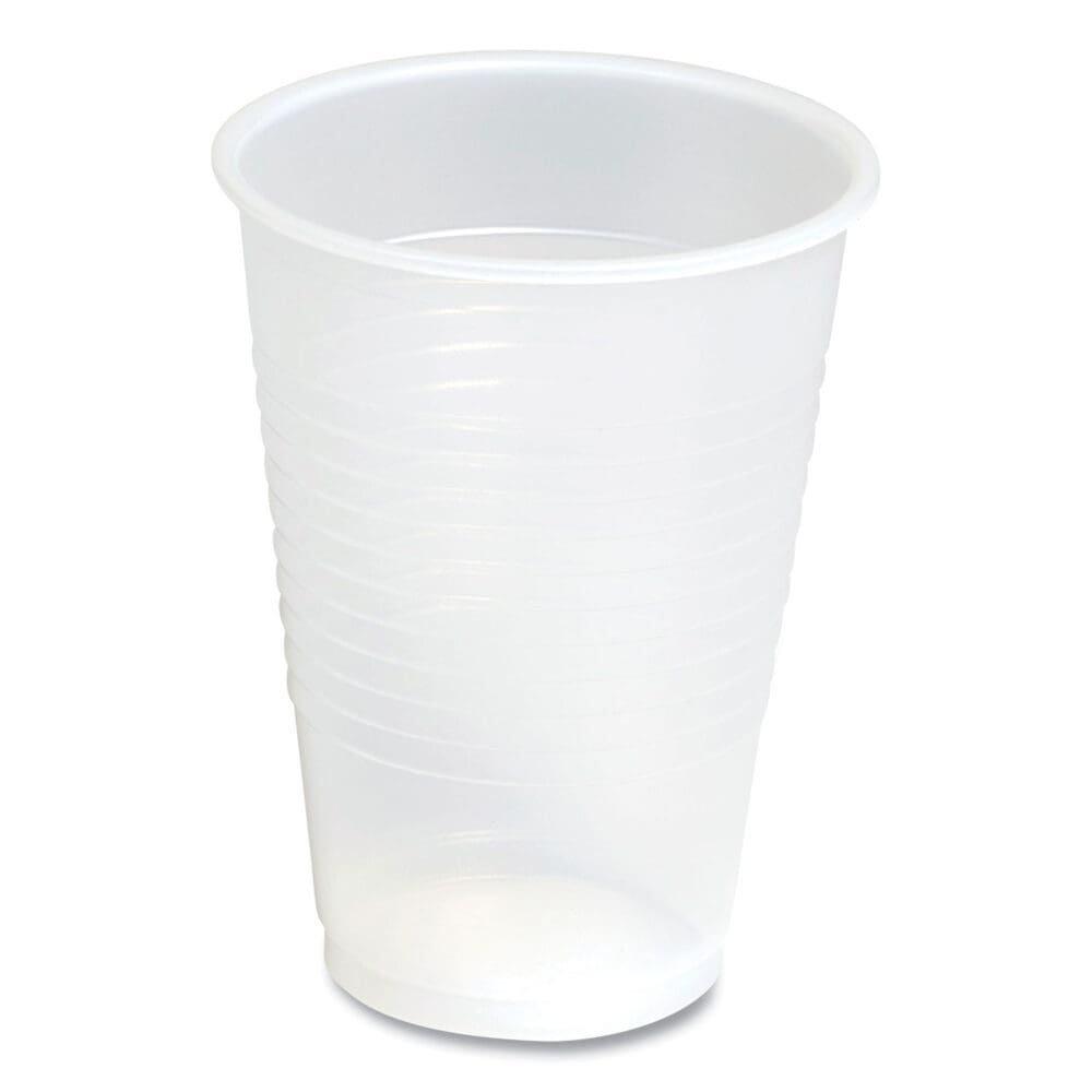 Plastic Cold Cups, 12 oz, Clear, 50/Pack - Image 4